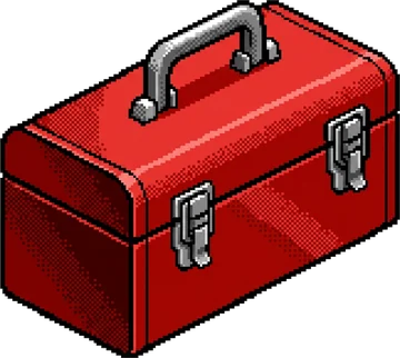Caja de herramientas roja de cerrajero